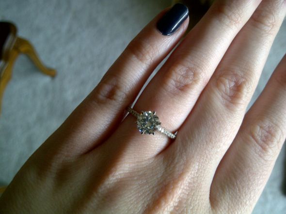 OMG I'M ENGAGED! *Amora Moissanite! : wedding proposal amora moissanite engagement IMG 20120130 00069 1280x960