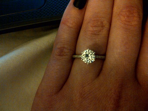 OMG I'M ENGAGED! *Amora Moissanite! : wedding proposal amora moissanite engagement IMG 20120130 00121