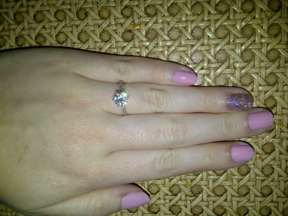 Just for fun: Post a pic of your current manicure/nail color ;) :  wedding nails mani just for fun IMG 20120202 00186