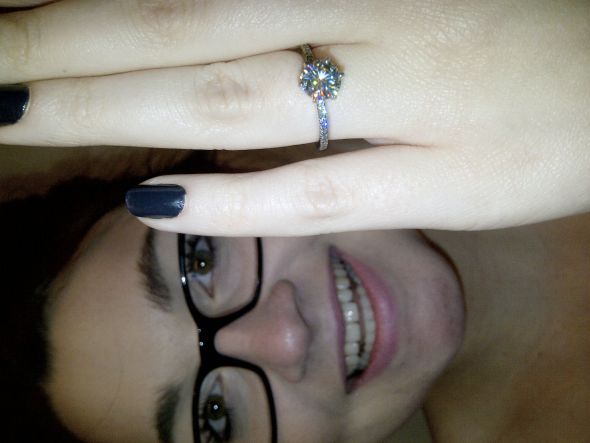 OMG I'M ENGAGED! *Amora Moissanite! : wedding proposal amora moissanite engagement Rainbows