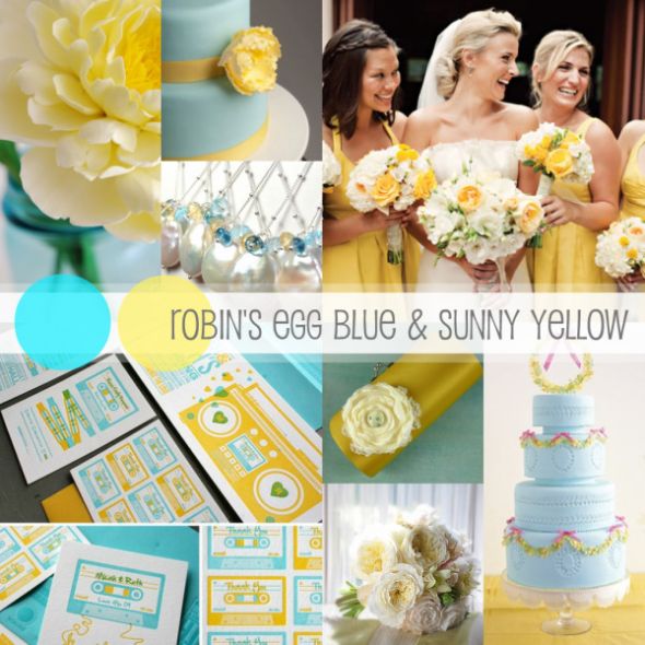 Tiffany Blue and Yellow Share Your Colors for an August Wedding wedding 