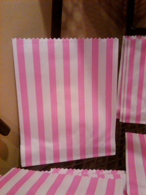Old Fashion Stripped Candy Bags wedding candy buffet bags pink reception 