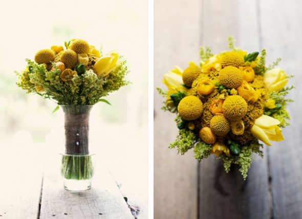 yellow wedding centerpieces