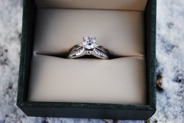 Spinoff: Post pics of your two rings together (wedding ring + engagement ring) :  wedding ring wedding engagement pic photo two finger together worn wear ring porn Ringssnow