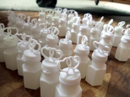 100 Heart-Topped Bubble Wands :  wedding bubbles favors ceremony white reception DSC01517