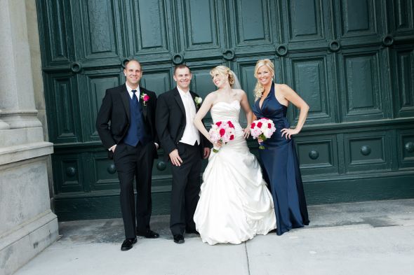 Bridal Bouquet vs. Bridesmiads :  wedding brides bouquet 1 flowers bridesmaids Jocelyn And Phil Final 264