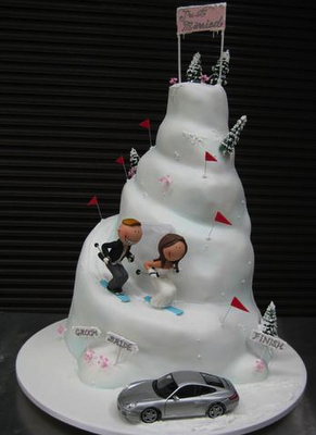 Show me your cake! : wedding purple fondant superhero tiered Unique Wedding Cake