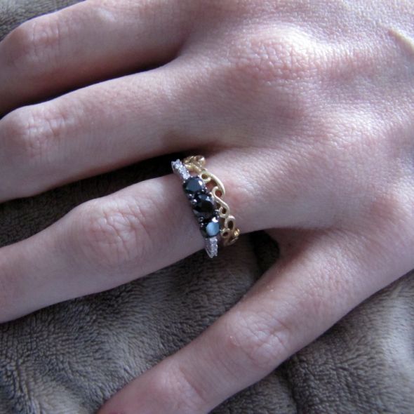 Colored Stone Brides! Show us your rings! : wedding colored stones e rings BD Close
