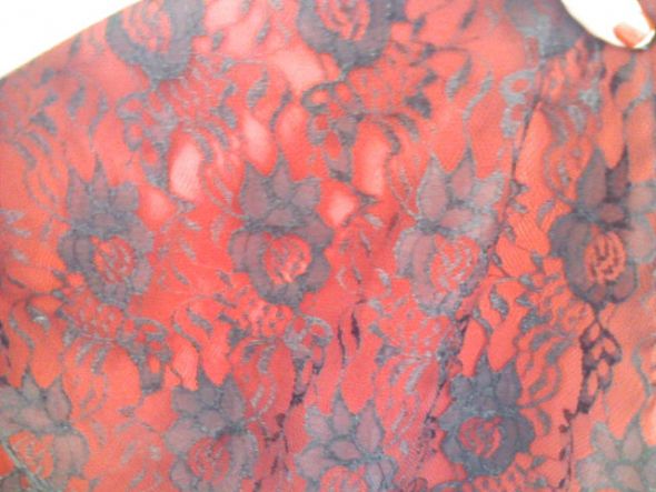 A splash of color : wedding Dress Fabric With Overlay