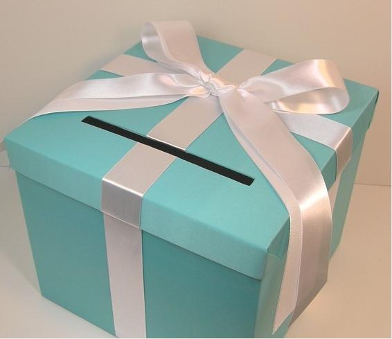 Tiffany Blue Aqua Silver card box decorations more wedding