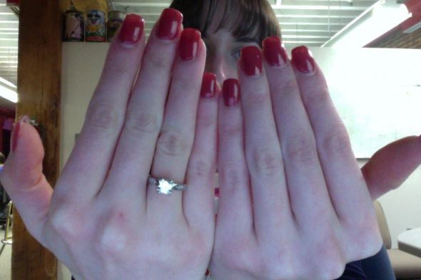 Just for fun: Post a pic of your current manicure/nail color ;) :  wedding nails mani just for fun Nails