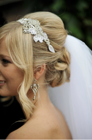 Wedding hair, and headpiece