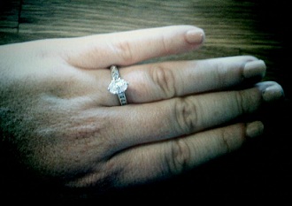 What clarity/color is your diamond? Post pictures please :) : wedding color clarity diamonds 12 carat princess cut Ring On