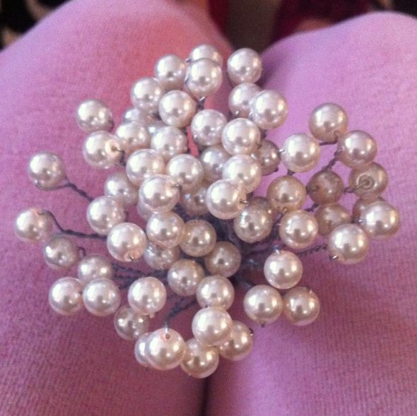 Pearl Bouquet :  wedding bouquet pearls crystal diy IMG 0412