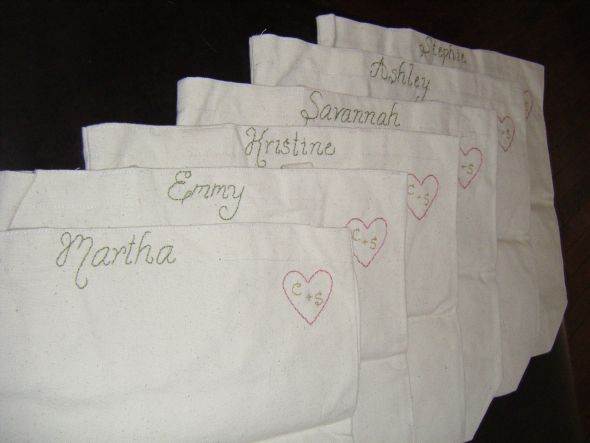 Bridal Bags FINISHED : wedding bridesmaids diy DSCF7281