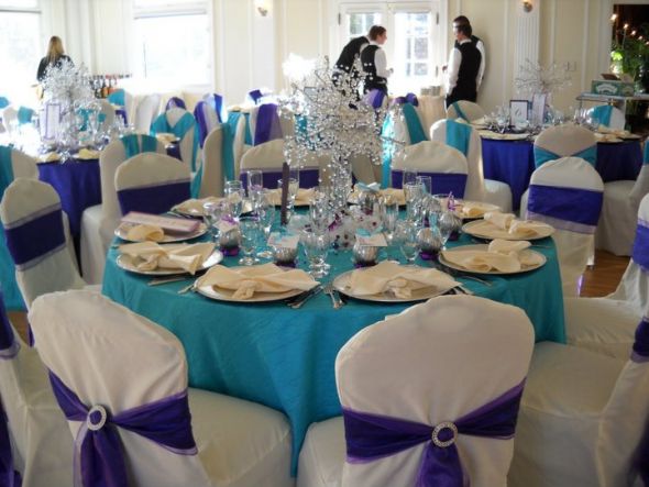 turquoise with purple weddings