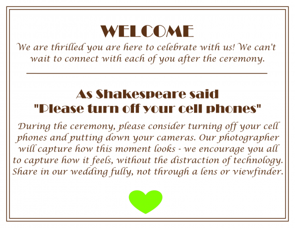 Our Wedding Signs