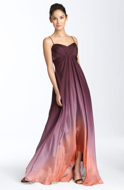 Chiffon Evening Gown- purple & 