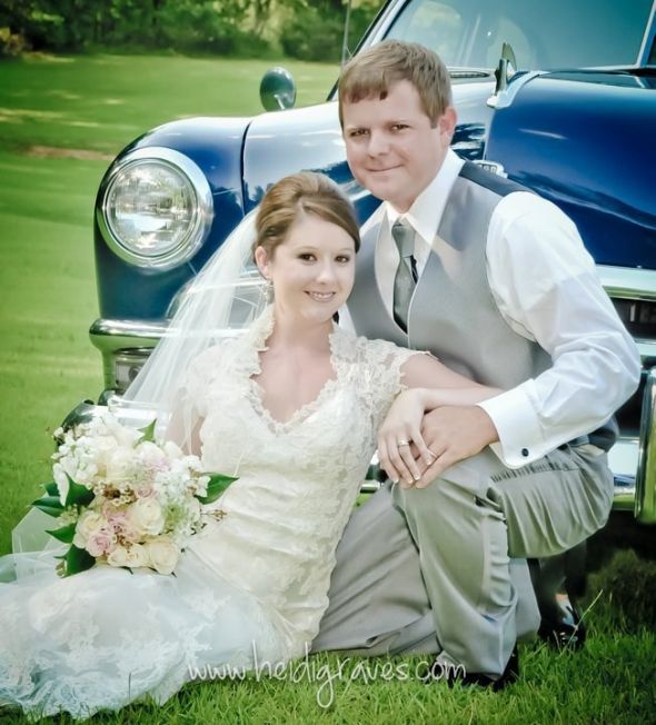 It's our two week anniversary:)) : wedding dress allure vintage Justin And I