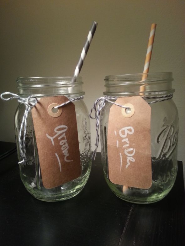 mason drinking jars.