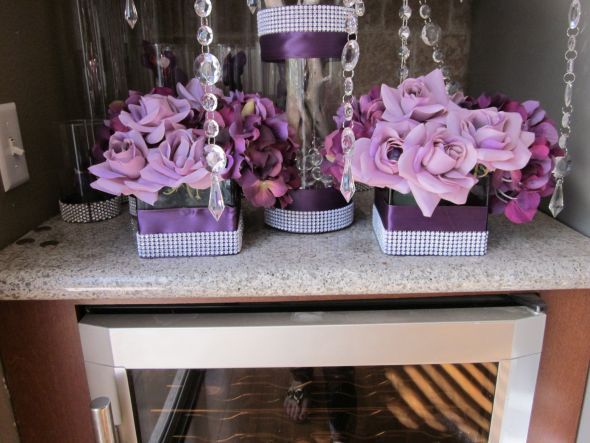 My theme was Purple and Bling wedding Vegas