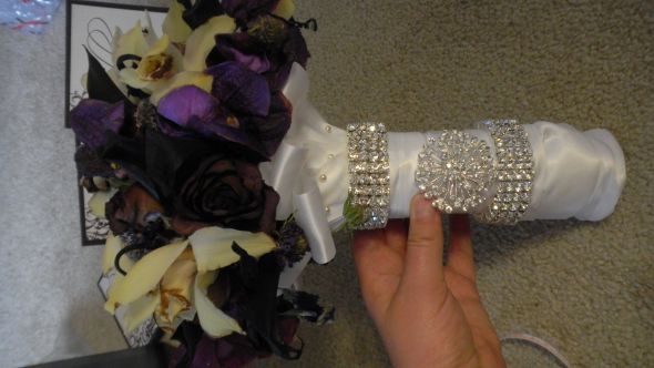 Black White Purple and BLING wedding items for sale wedding