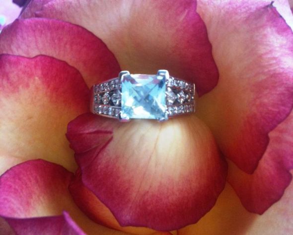 Aquamarine Center Stone for Ering : wedding aquamarine engagement ring ering gemstone As Pretty As A Rose