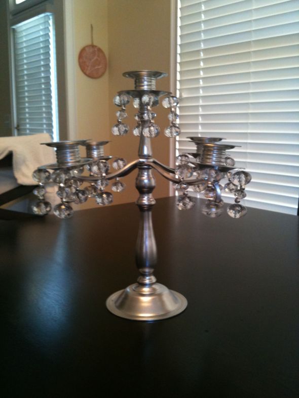 My DIY Candleabra!!  Pic heavy!  So excited!! :  wedding Final Product