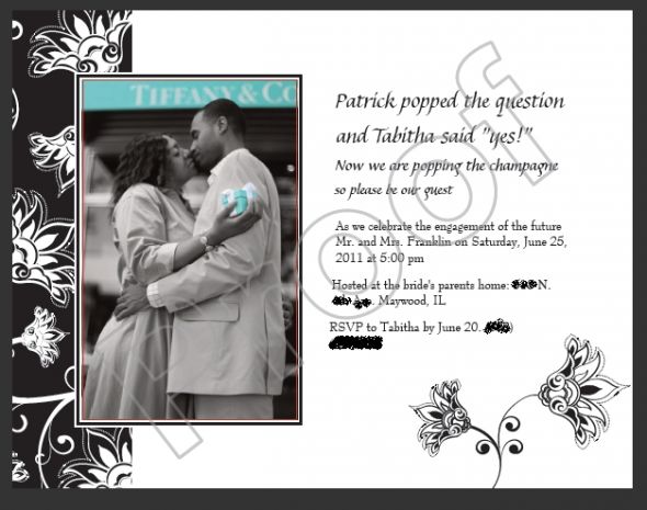 It's Too Quiet In Here!! Roll Call!! :  wedding My E  Invite Proof