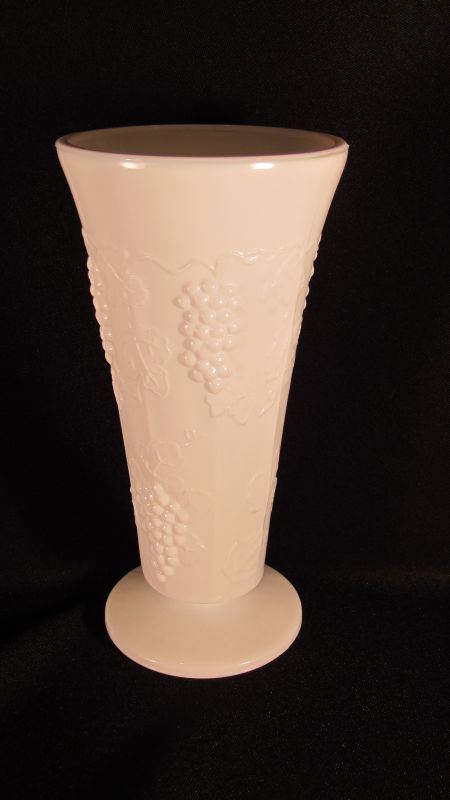 7 Vintage Assorted Tall Milk Glass Vases :  wedding milk glass vases white IMG 0484