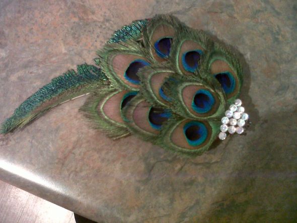 Peacock Feather Hairpiece!