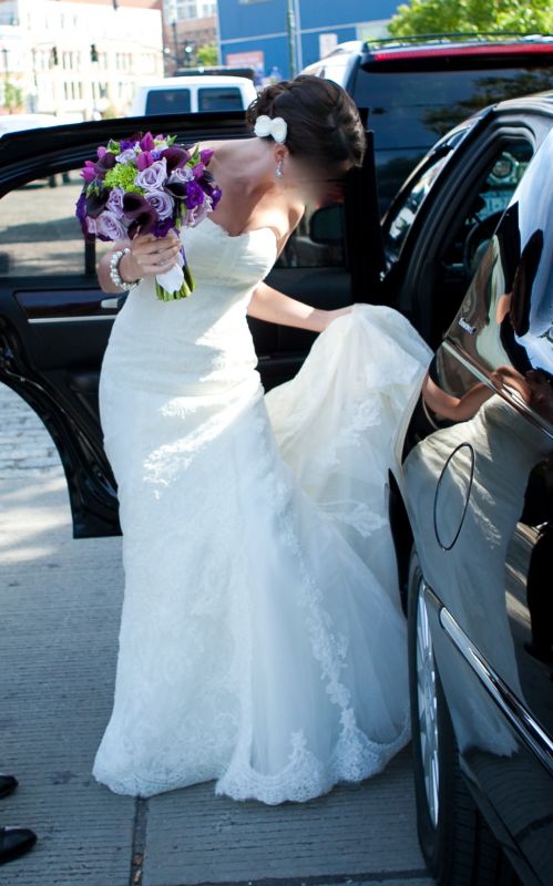 Pronovias La Sposa Lena for sale - street size 6/label size 8 - $900 :  wedding pronovias la sposa lena lace white ivory dress KateKenny 0251 2