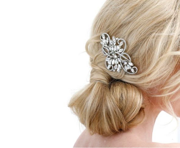 PLEASE HELP ME PICK A HEADPIECE!! :  wedding T465 Sleek Curved Hair Comb 2  96628 Zoom