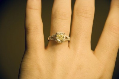 It happened! Copious amounts of ring porn :) :  wedding Thering3