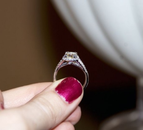 It happened! Copious amounts of ring porn :) :  wedding Thering4