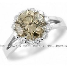 Would a champagne diamond look better in white gold, or moissanite? : wedding moissanite e ring engagement deciding champagne diamond cost costs Unnamed1