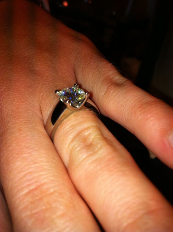 More moissanite questions! (long) : wedding moissanite warmth color ring fair skin Moissanite Ring