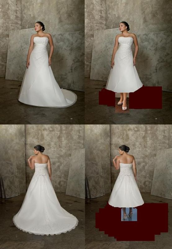 Keep an Open Mind! :  wedding tea length alterations plus size 1 Mori Lee 3055 Altered To Tea 