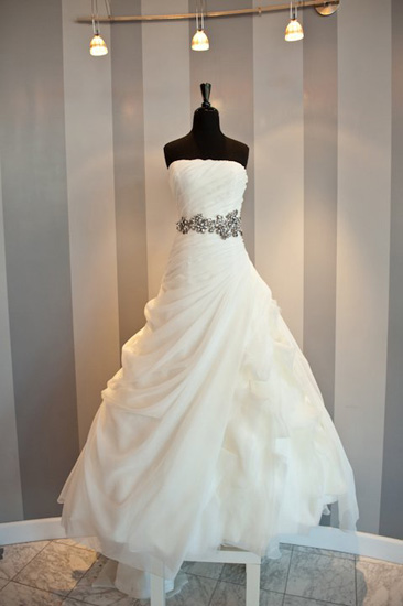  sale wedding enzoani sash belt faye silver crystal dress Wedding Dress