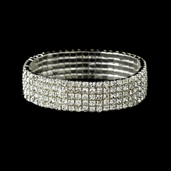 Bling Rhinestone Bracelet! :  wedding bracelet rhinestone bling silver jewelry Bracelet