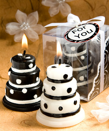 Black White Candle Cake 96 pcs 100 each Wedding Bridal Party Favors 
