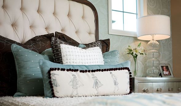 Master Bedroom/Ensuite Inspiration Photos needed :  wedding decorating bedroom ensuite Bed Pillows Blue Brown Stillife 1 W Tcm7 68367
