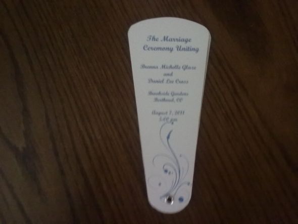 My DIY program fans are done! (pics) :  wedding fans programs diy 07032011048