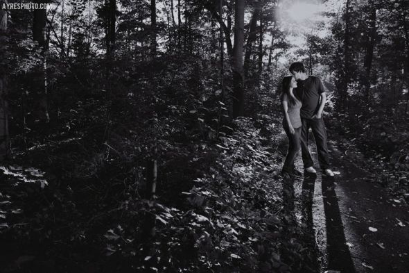 Our First E-Pic Sneak Peak! :  wedding engagement akron falls park forest black Engagement Picture 1