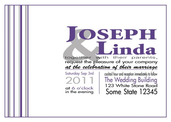  wedding but it is semiformal and our colors are purple grey and ivory