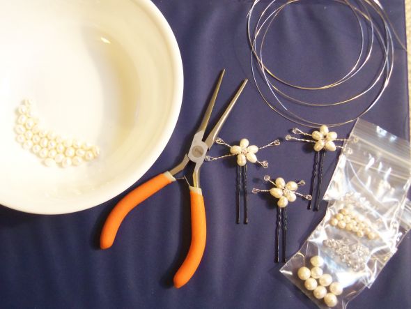 show off your completed DIY projects! :  wedding Hairpins
