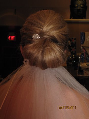 Hair Trial Opinion Please! :  wedding hair updo bun veil IMG 1920