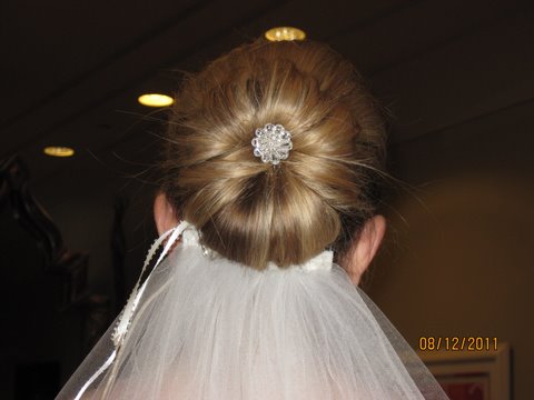 Hair Trial Opinion Please! :  wedding hair updo bun veil IMG 1929