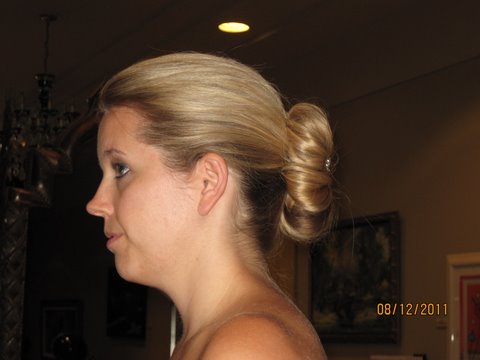 Hair Trial Opinion Please! :  wedding hair updo bun veil IMG 1931