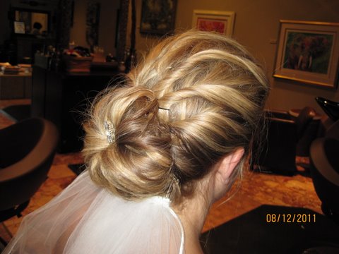 Hair Trial Opinion Please! :  wedding hair updo bun veil IMG 1945